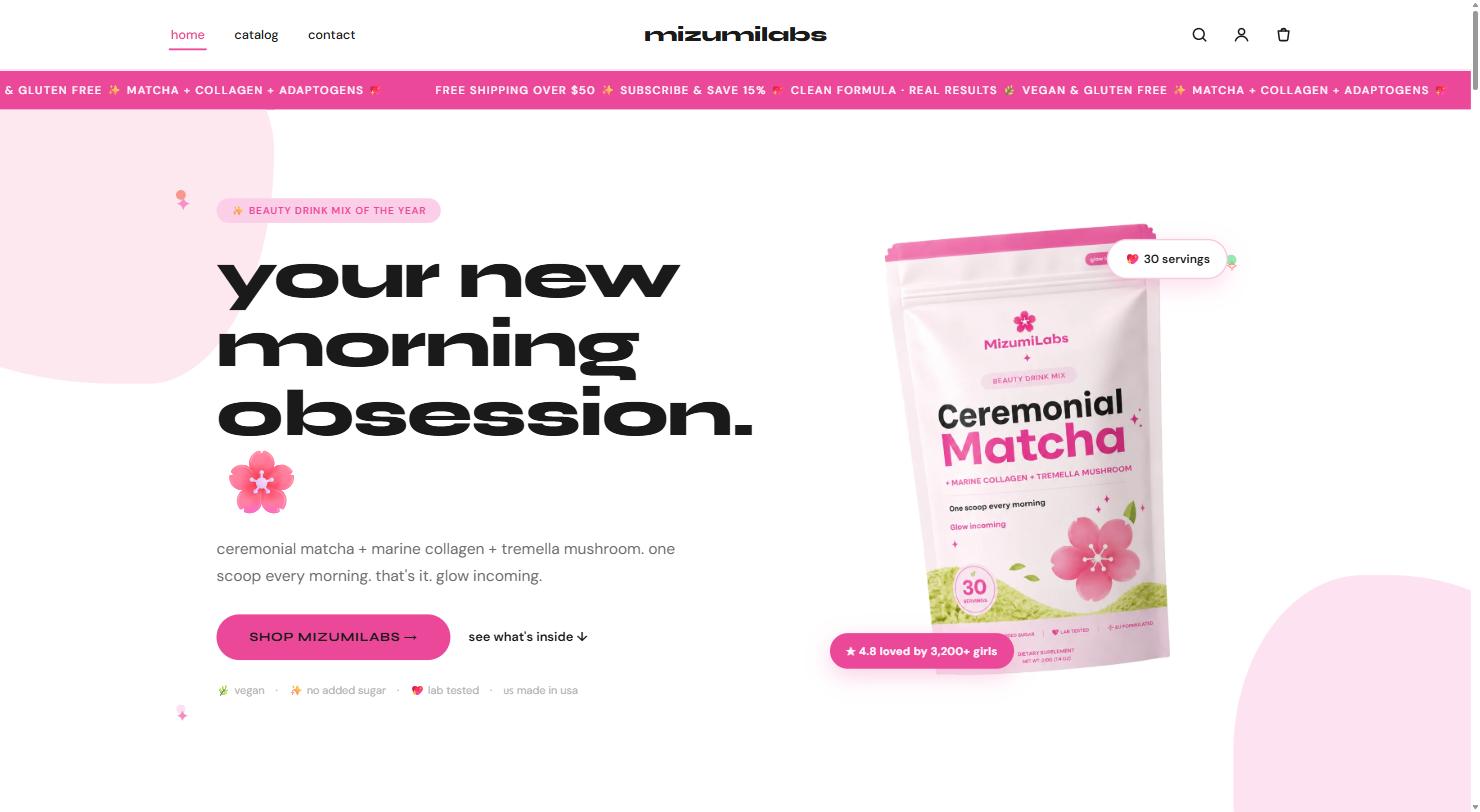 Homepage of MizumiLabs