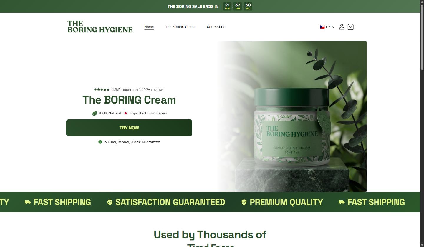 Homepage of The Boring Hygiene